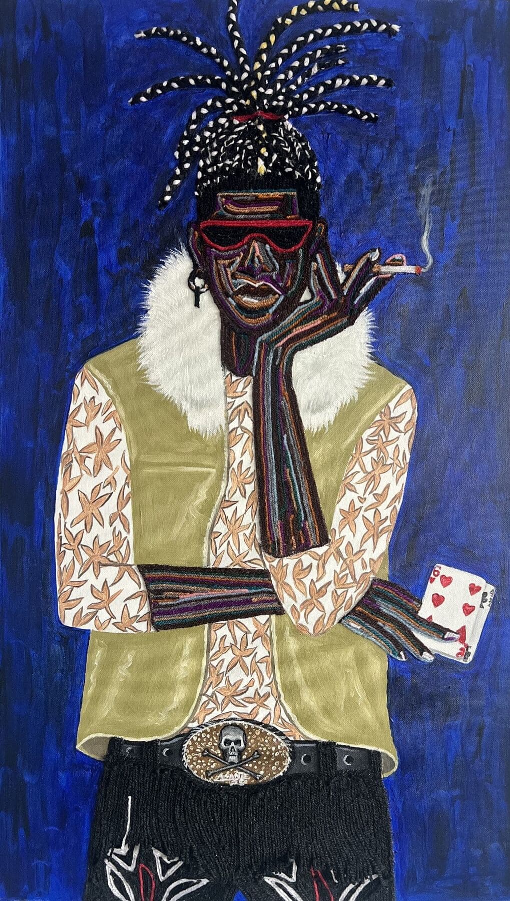 Gangstas paradise by Benjamin Asante, showing a figure whose cool posture carries guarded vulnerability